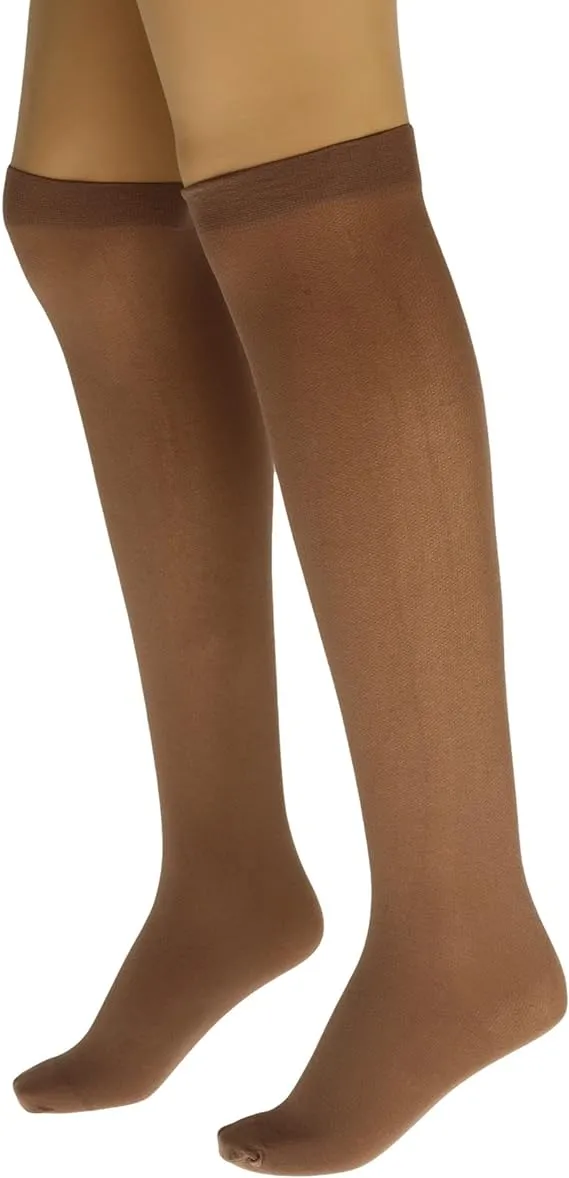 6 Pairs Women's Tear-Free Nylon Over The Knee Sheer Socks 70 Denier One Size