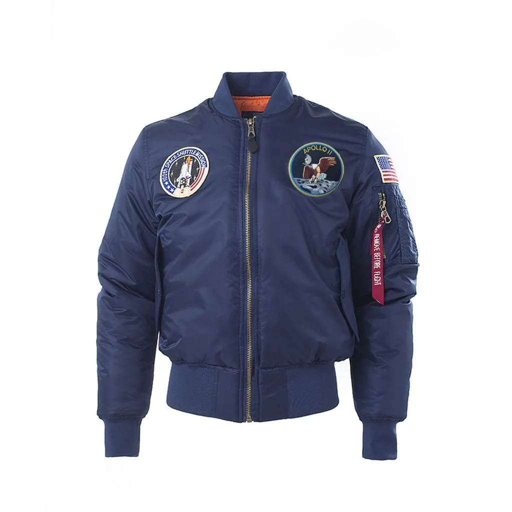 Apollo Winter Thick US Air Force Pilot Flight Bomber Jacket Ma-1 Reversible Padding Custom Available Oem Factory Puffer for Me