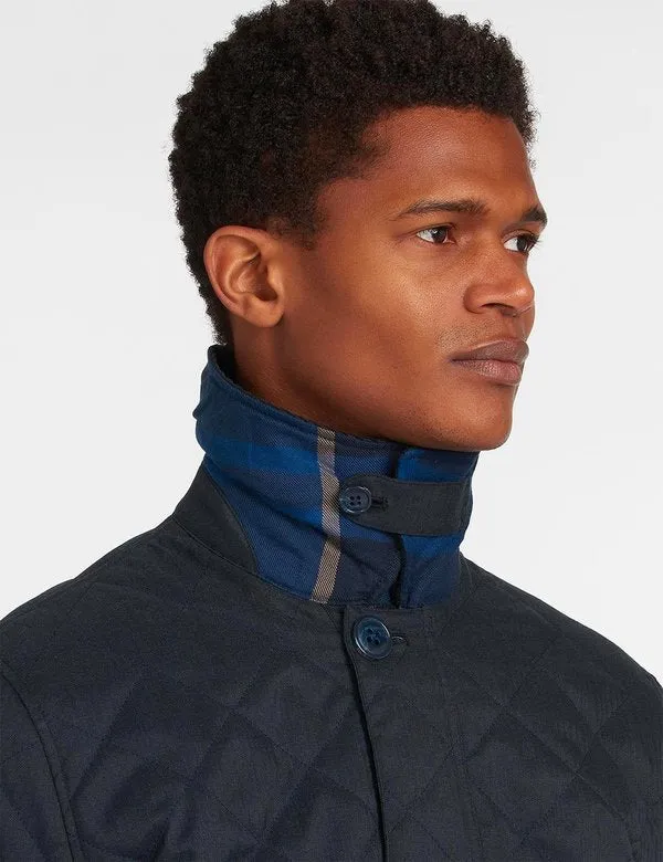 Barbour Men's Quilted Mac Jacket - Navy