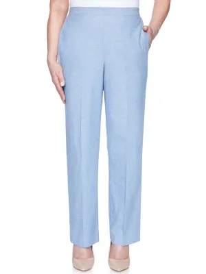 Bella Vista Chambray Pants Medium Length Plus Size