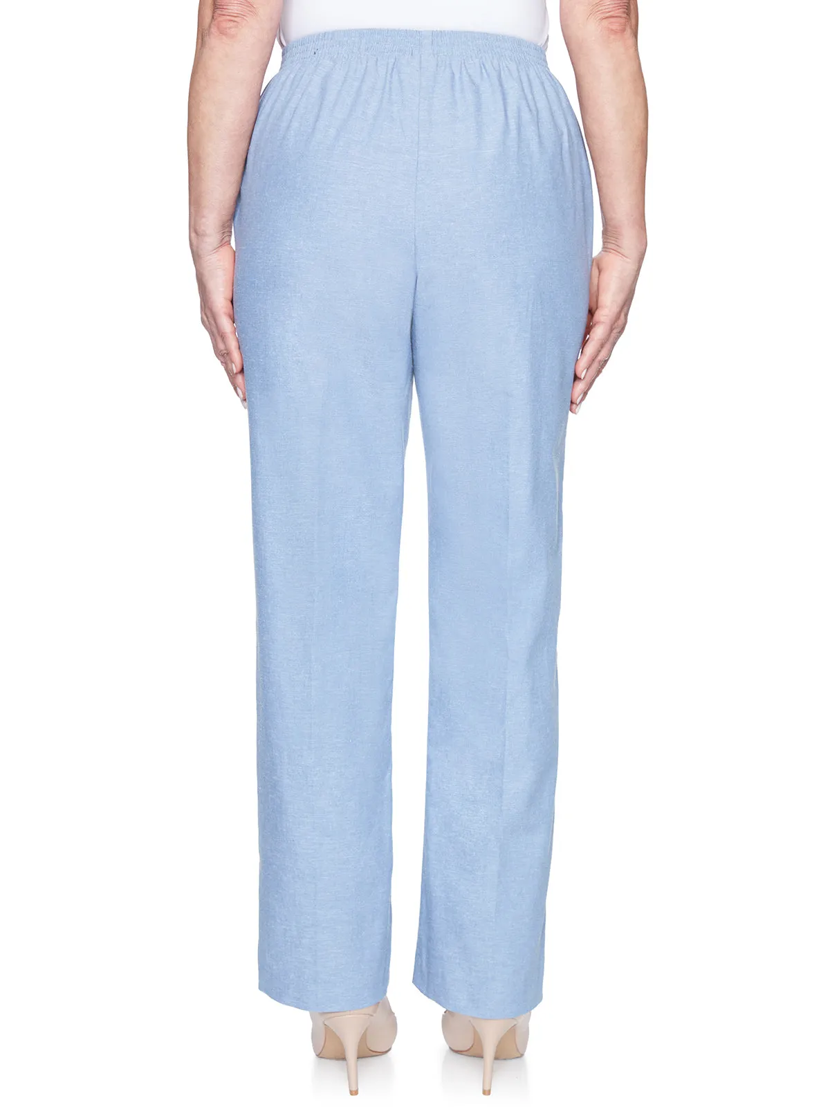 Bella Vista Chambray Pants Medium Length Plus Size