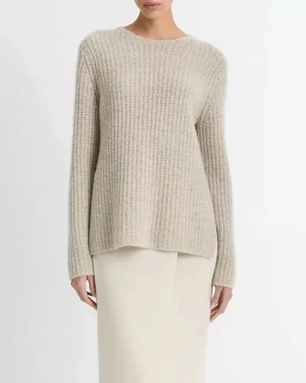 Biscuit Ribbed Donegal Tunic