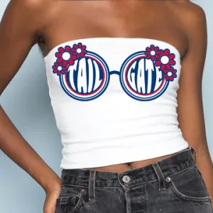 Blue & Red Sunglasses Tube Top