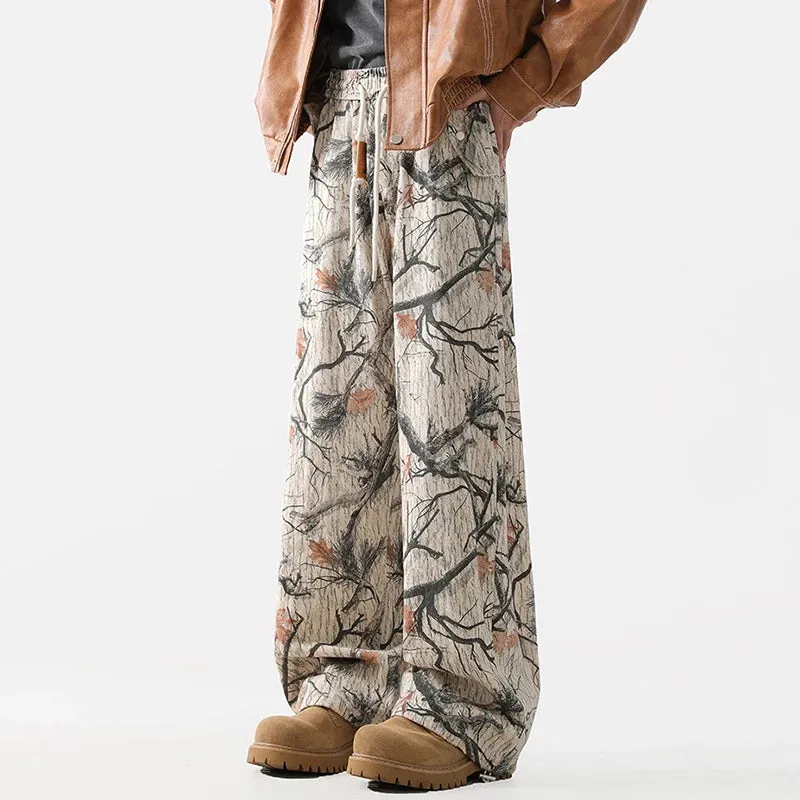 Camouflage Drawstring Streetwear Loose Pants