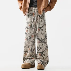 Camouflage Drawstring Streetwear Loose Pants