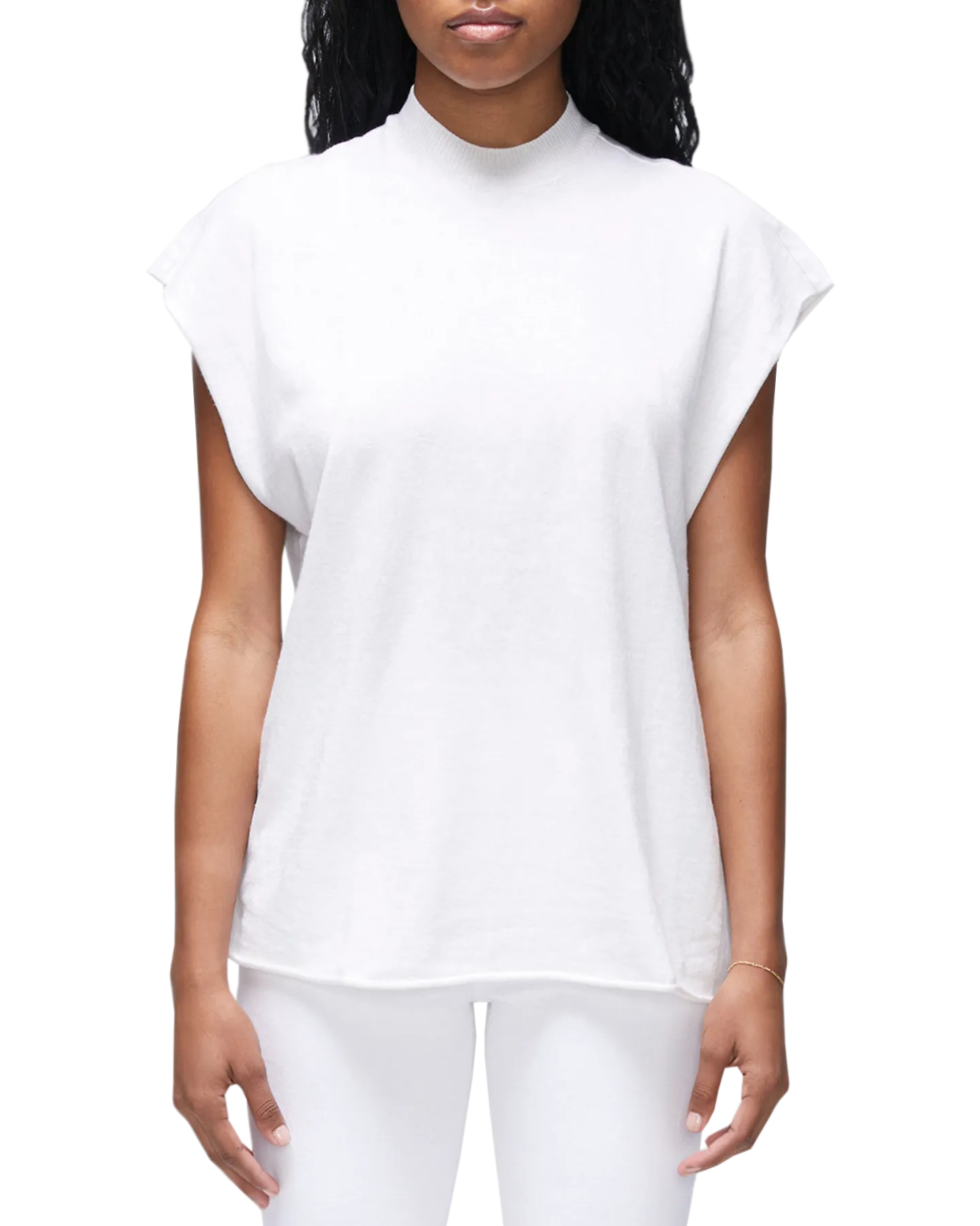 Cashmere Sleeveless Sweater in Ivory