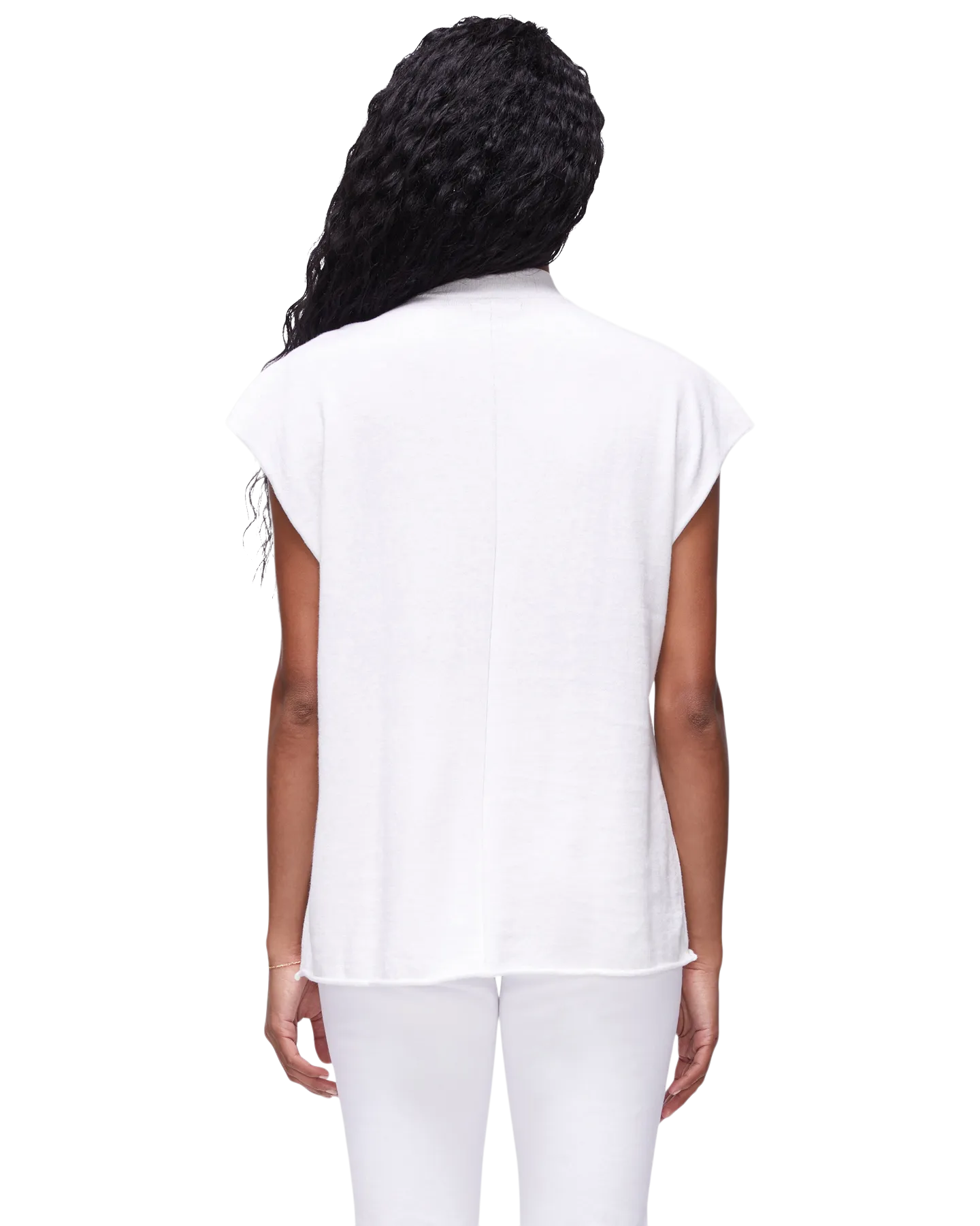 Cashmere Sleeveless Sweater in Ivory