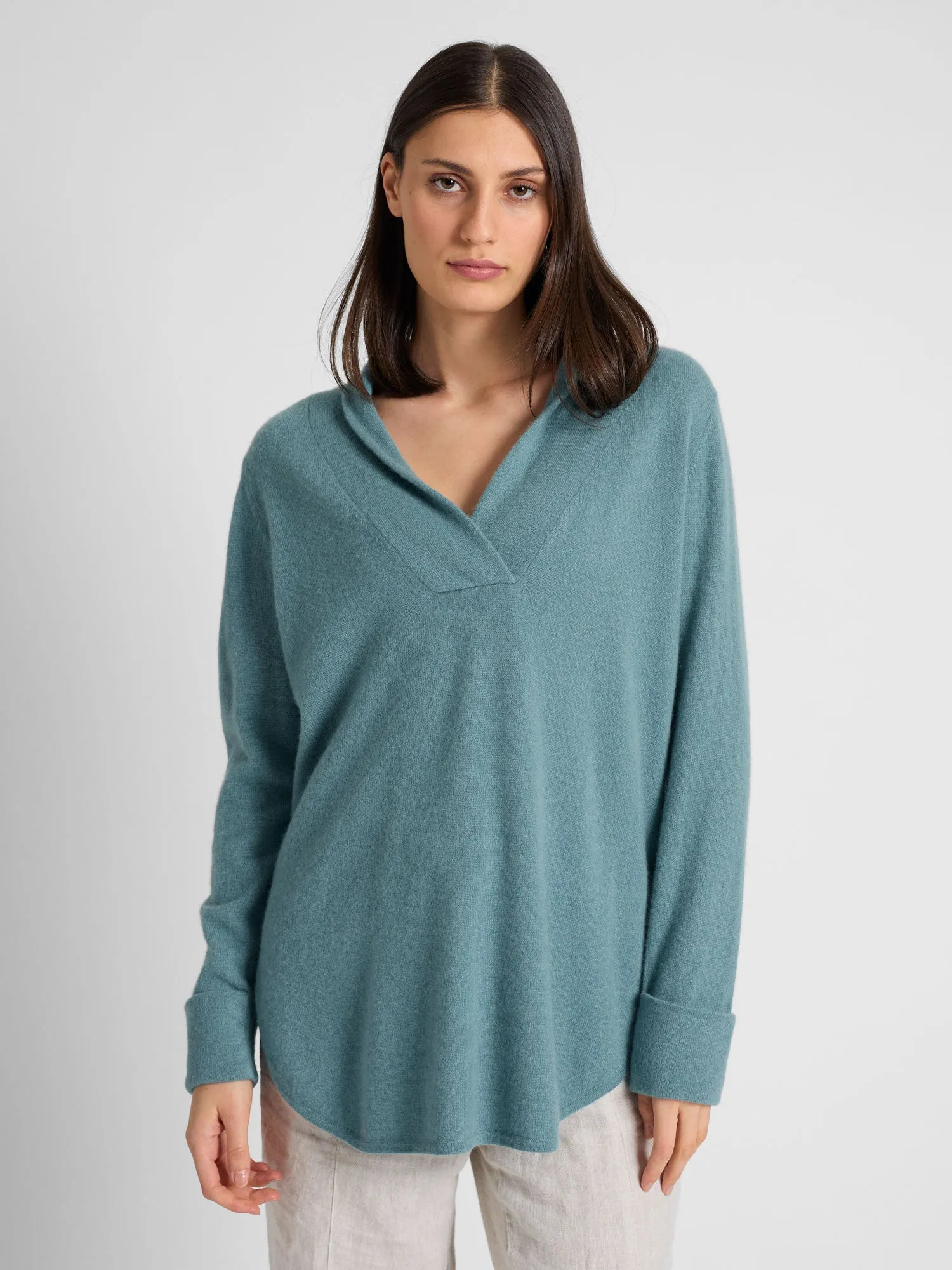 Cashmere sweater "Ida" - arctic