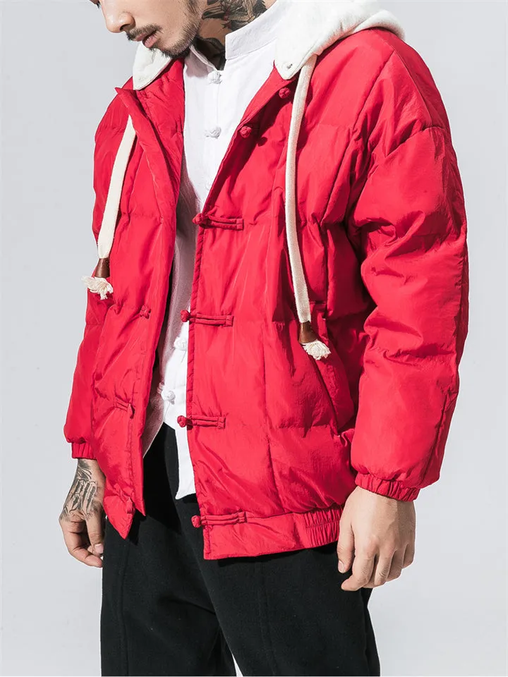 Chinese Streetwear Winter Hooded Designer Coat