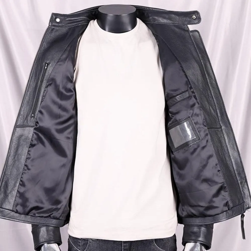 Cowhide Leather Short Coat