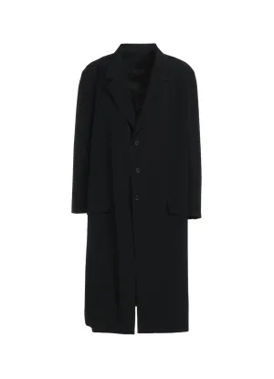 CREPE DE CHINE OVERSIZED NOTCHED LAPEL LONG JACKET