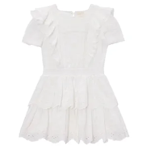 FREYA LACE RUFFLE DRESS
