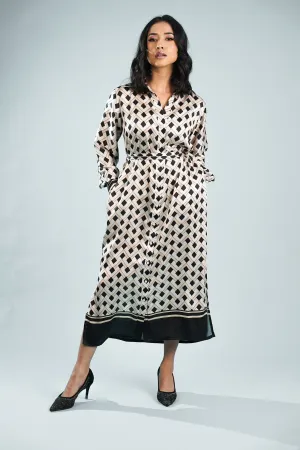 Geometry Elegance Shirt Dress