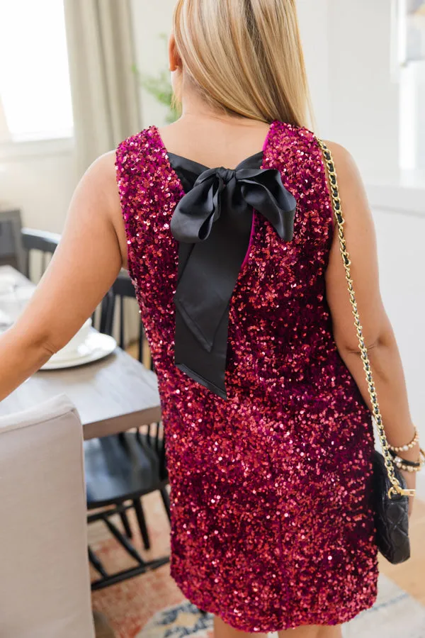 Glam Bow Mini Dress