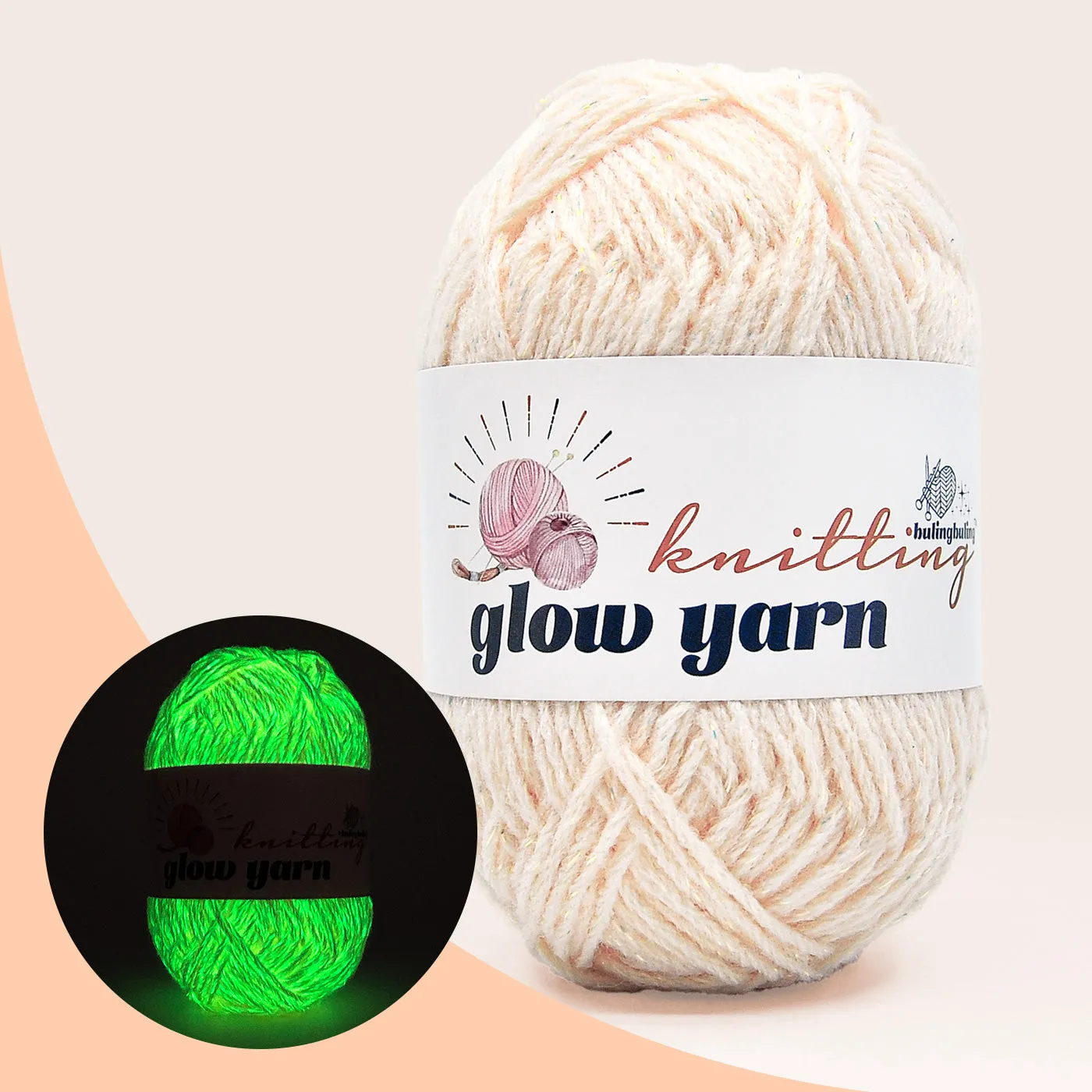 Glow-in-the-Dark Metallic Yarn - Premium Quality for Crochet & Knitting（40 Colors）