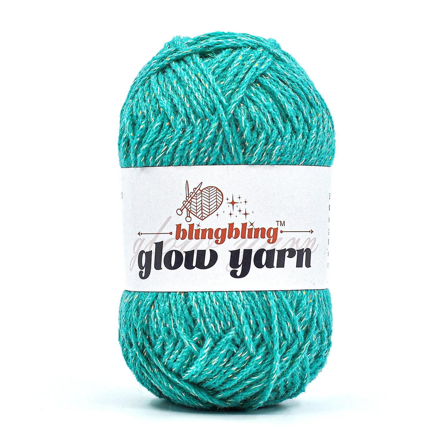 Glow-in-the-Dark Metallic Yarn - Premium Quality for Crochet & Knitting（40 Colors）