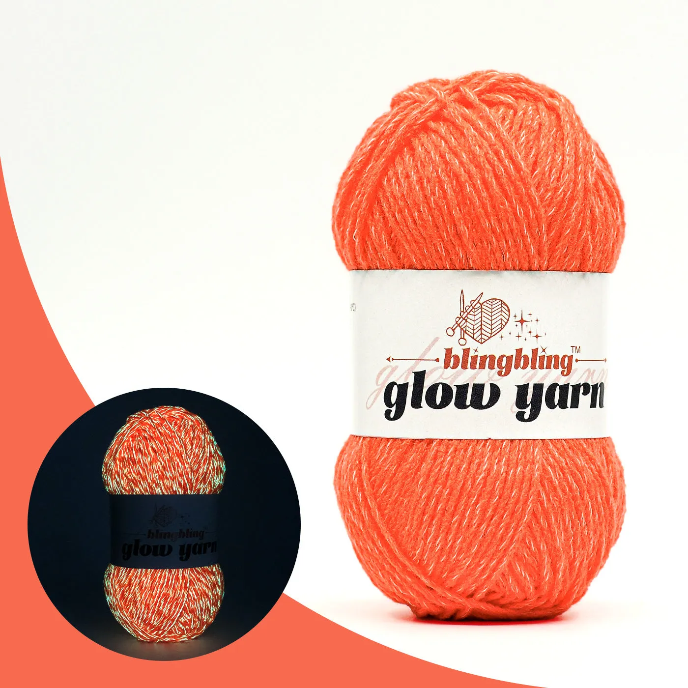 Glow-in-the-Dark Metallic Yarn - Premium Quality for Crochet & Knitting（40 Colors）