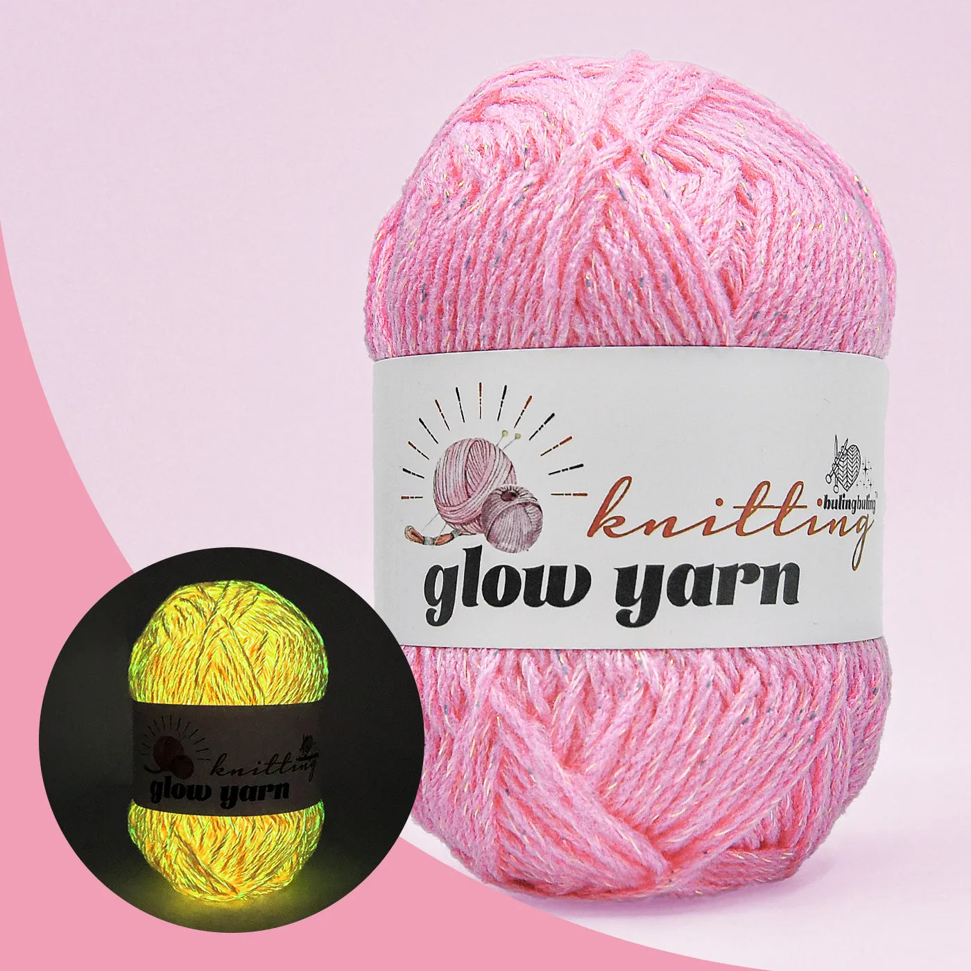 Glow-in-the-Dark Metallic Yarn - Premium Quality for Crochet & Knitting（40 Colors）
