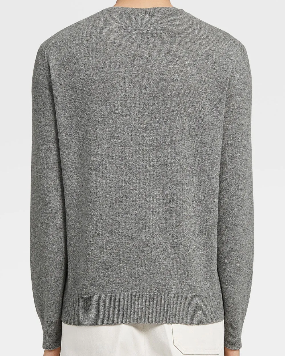 Grey Oasi Cashmere Crewneck Sweater