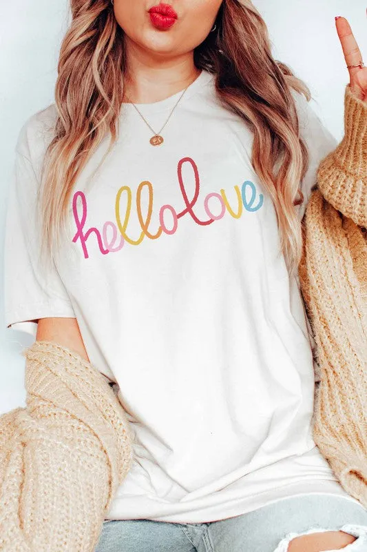 HELLO LOVE GRAPHIC TEE