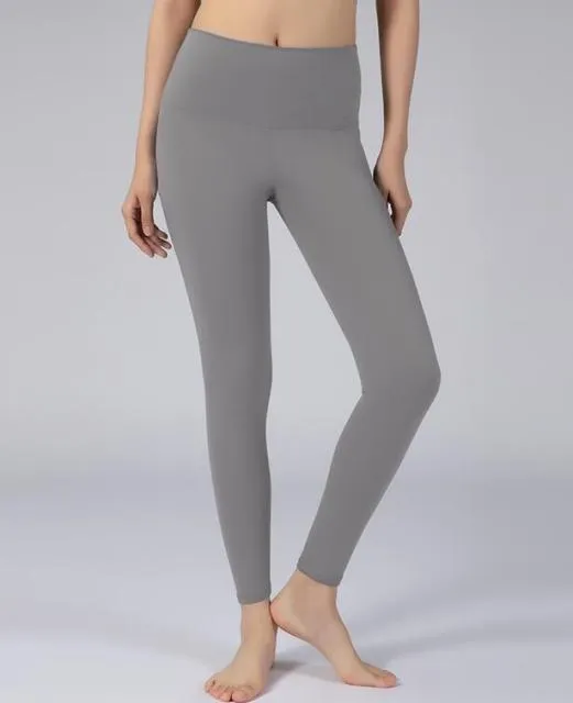 High Waste Poly Spandex Yoga Style Pants