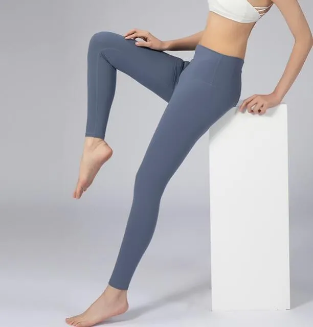 High Waste Poly Spandex Yoga Style Pants