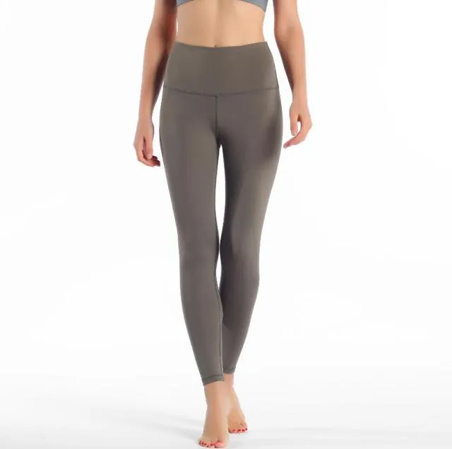 High Waste Poly Spandex Yoga Style Pants