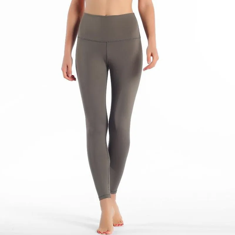 High Waste Poly Spandex Yoga Style Pants