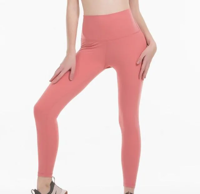 High Waste Poly Spandex Yoga Style Pants