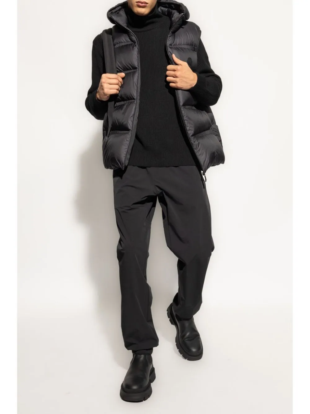 hooded gilet