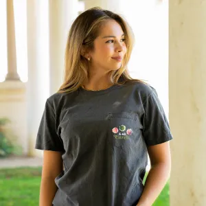 Kappa Alpha Theta Pocket Tee - Cares - Pick Your Color
