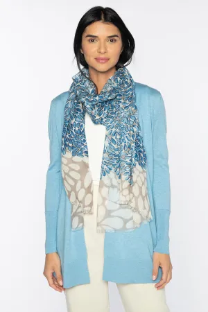 Kinross Dancing Petals Scarf in Mirage