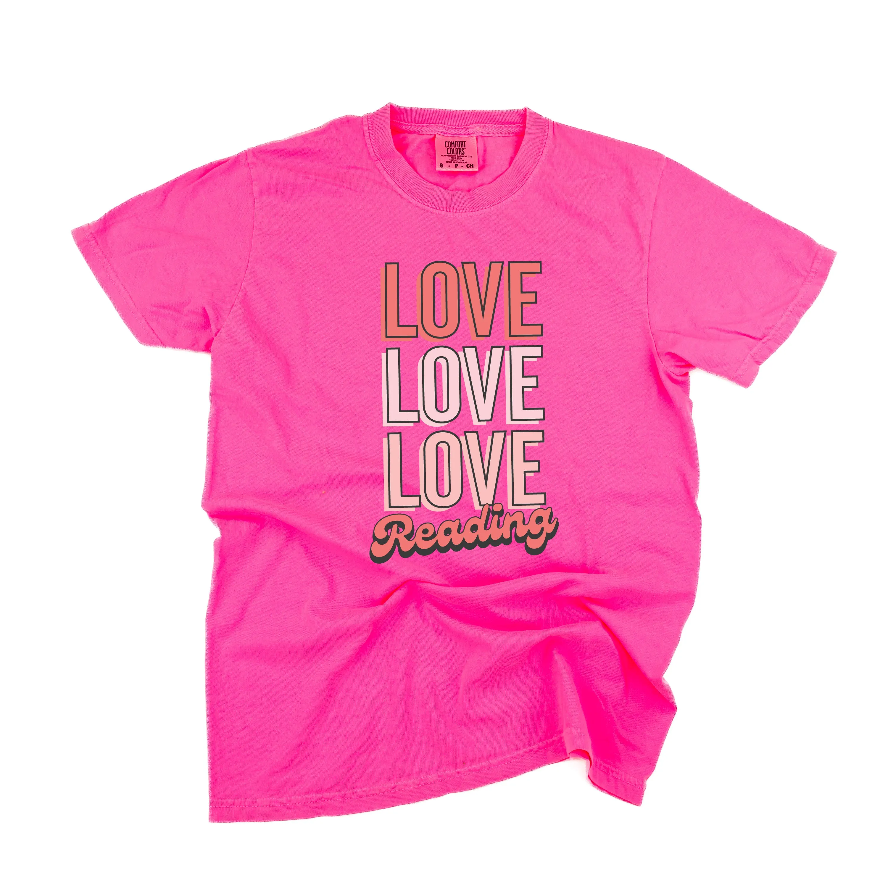 Love Love Love Reading - Comfort Colors Tee