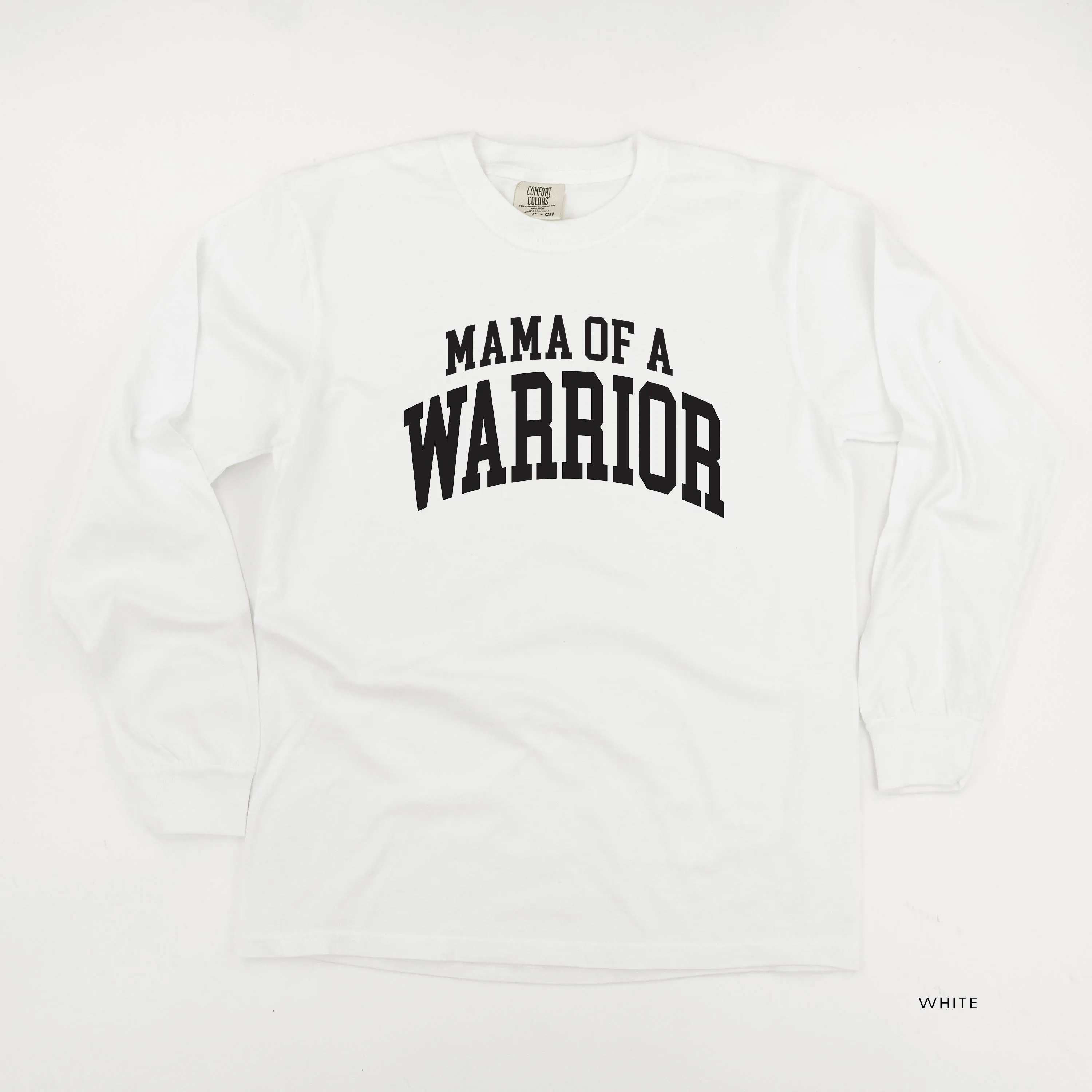 Mama of a Warrior - Varsity - LONG SLEEVE COMFORT COLORS TEE