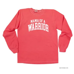 Mama of a Warrior - Varsity - LONG SLEEVE COMFORT COLORS TEE