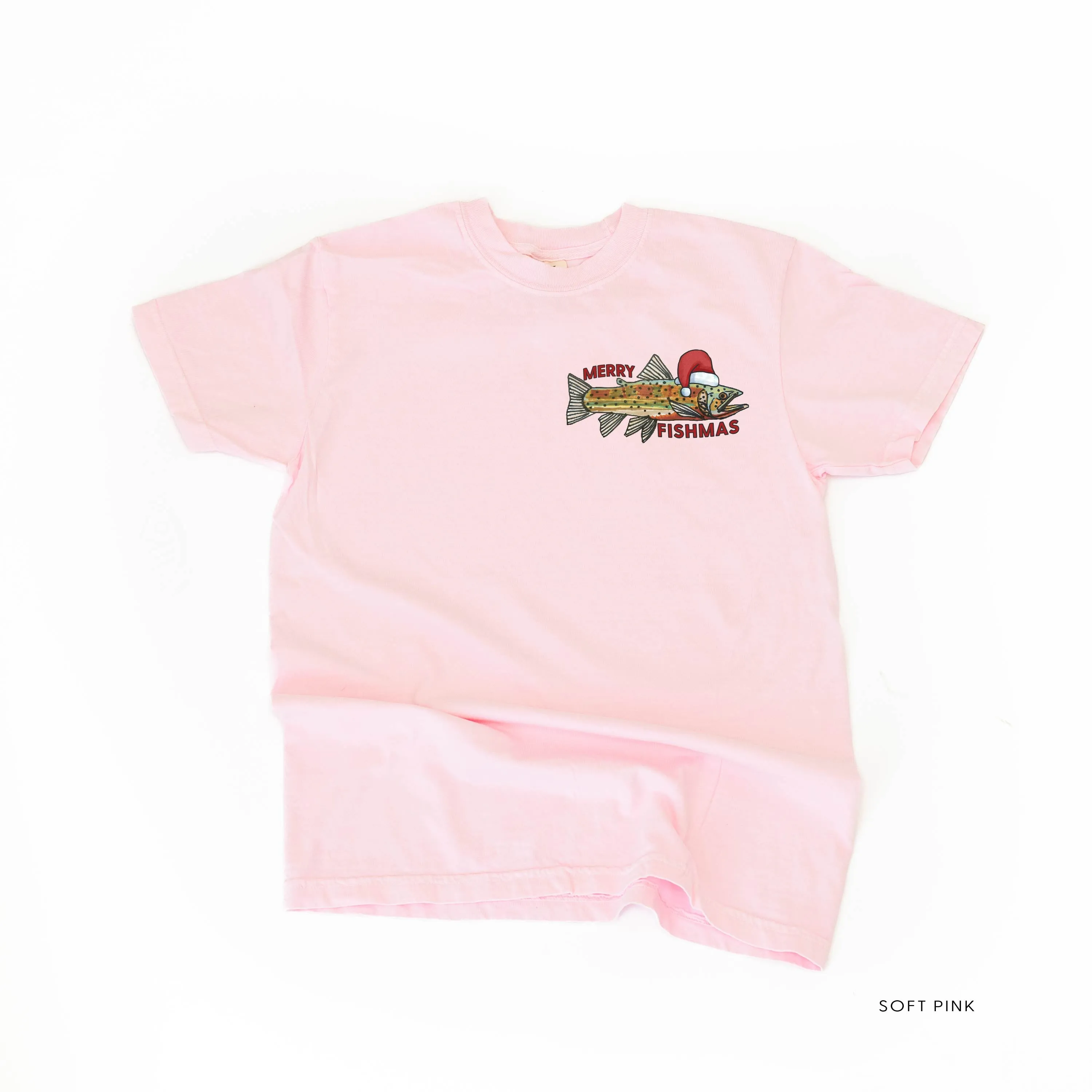 Merry Fishmas (pocket) - Comfort Colors Tee