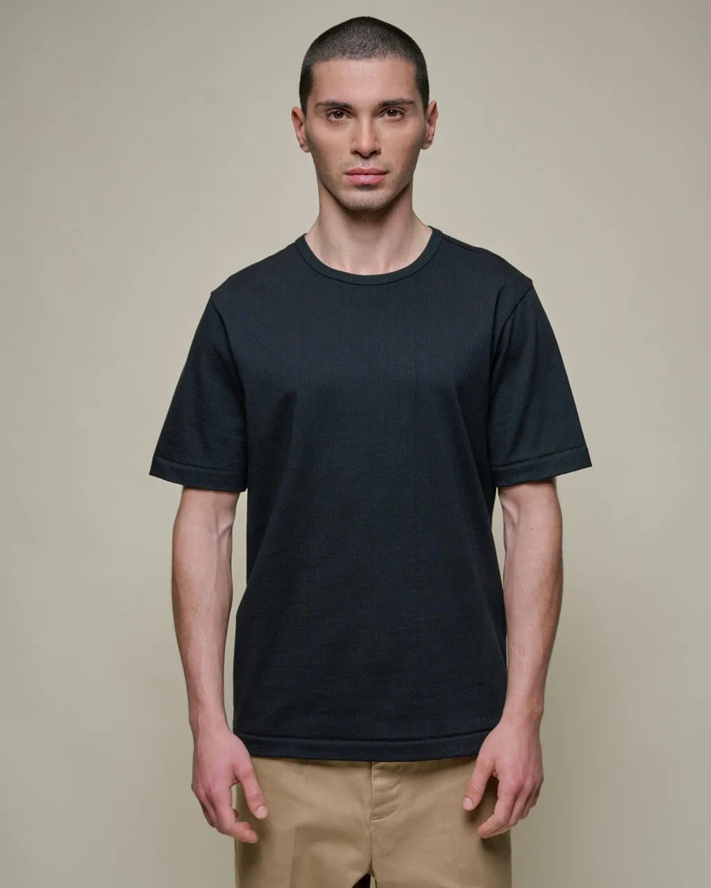 Merz B Schwanen Good Originals 2M15 6.8oz Classic Fit Sturdy Jersey Tee - Deep Black