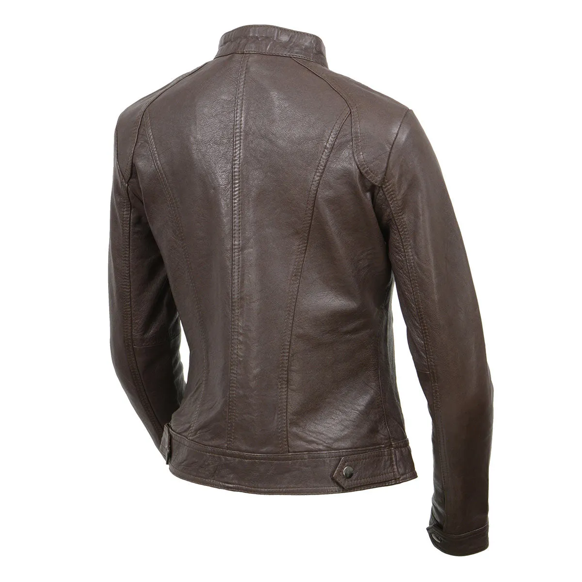 Milwaukee Leather Vintage SFL2811 Women's Brown Zipper Front
