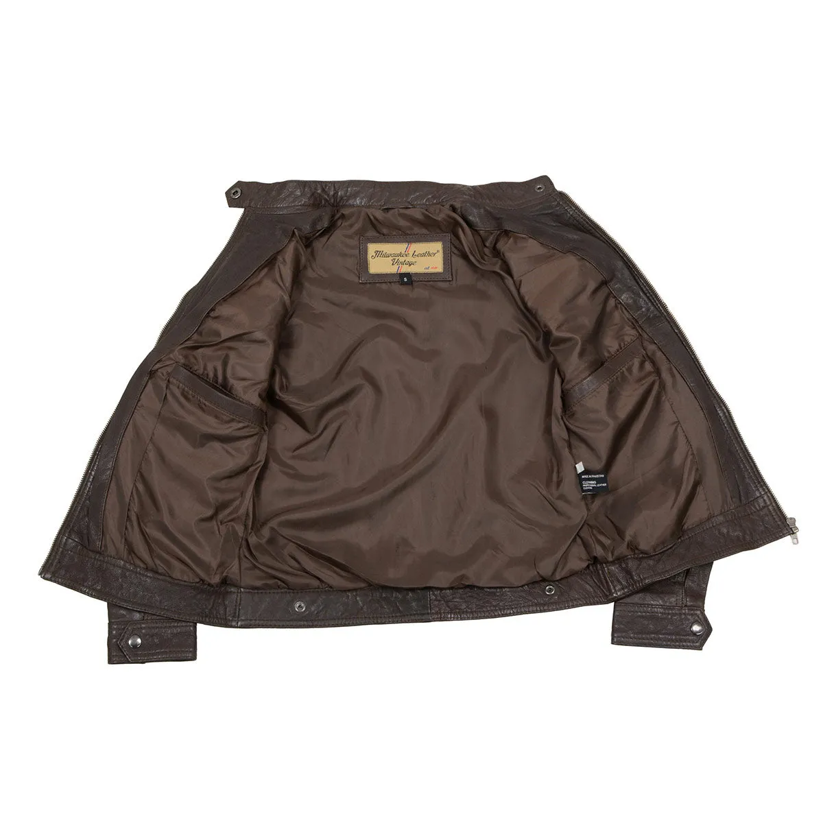 Milwaukee Leather Vintage SFL2811 Women's Brown Zipper Front