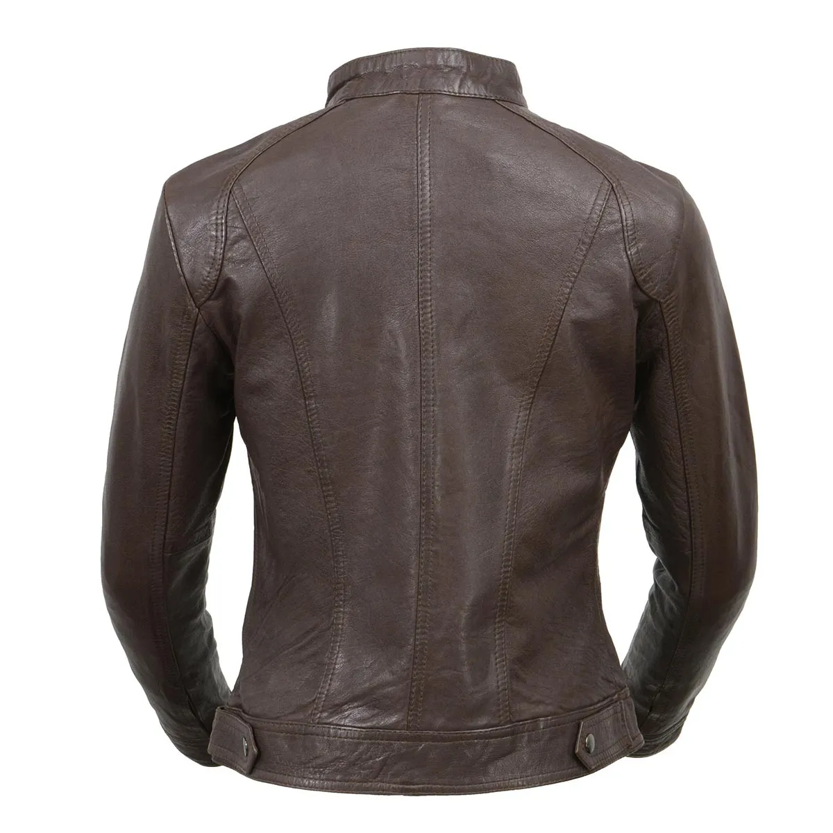 Milwaukee Leather Vintage SFL2811 Women's Brown Zipper Front
