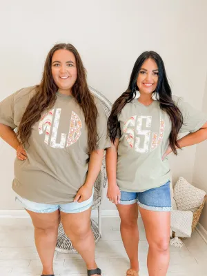 Monogram Vibes Comfort Color Tees