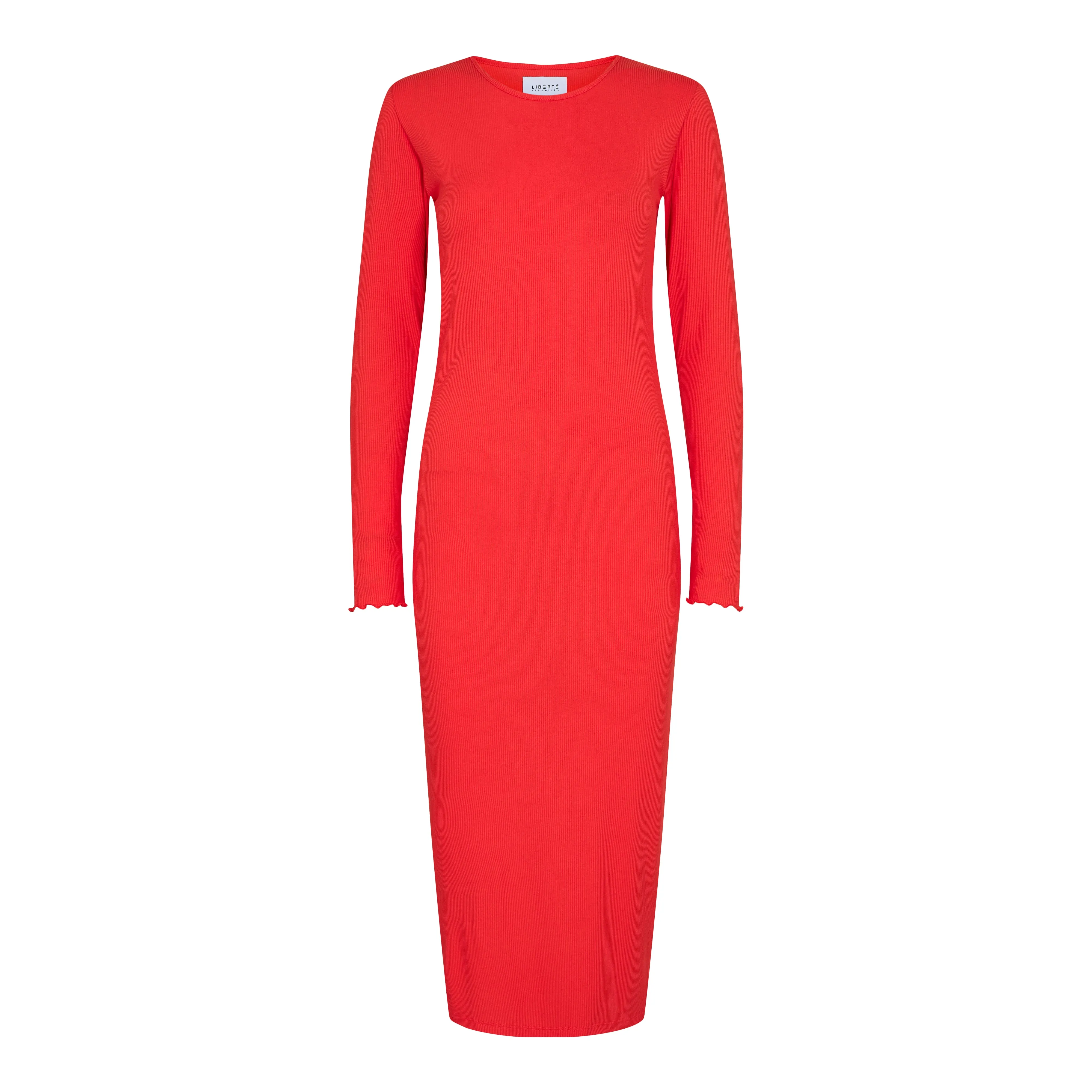 NATALIA-LS-DRESS - RED ORANGE