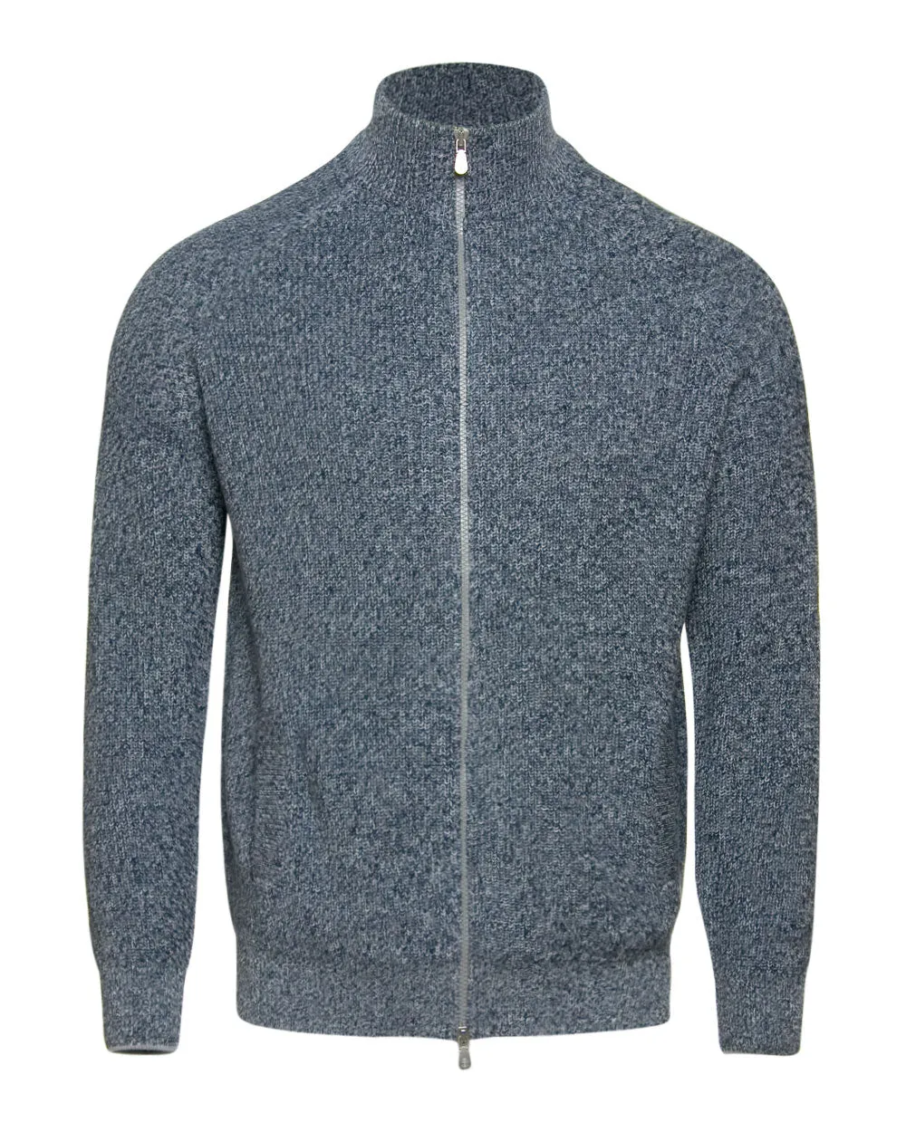 Navy Ribbed Cashmere Cardigan