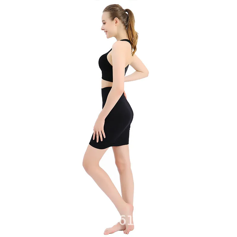 Nylon Plus Size High Waist Hip Flattering Skirt A-Line Short Skirt