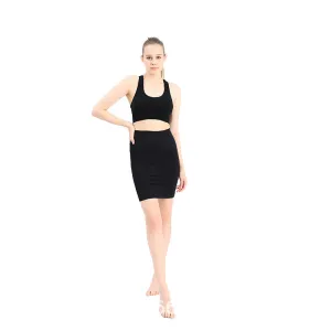 Nylon Plus Size High Waist Hip Flattering Skirt A-Line Short Skirt