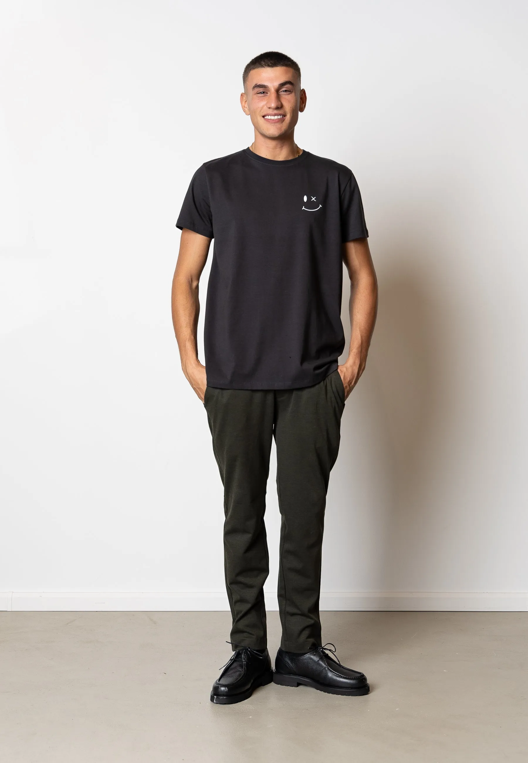 Patrick Organic t-shirt - Black / White Print