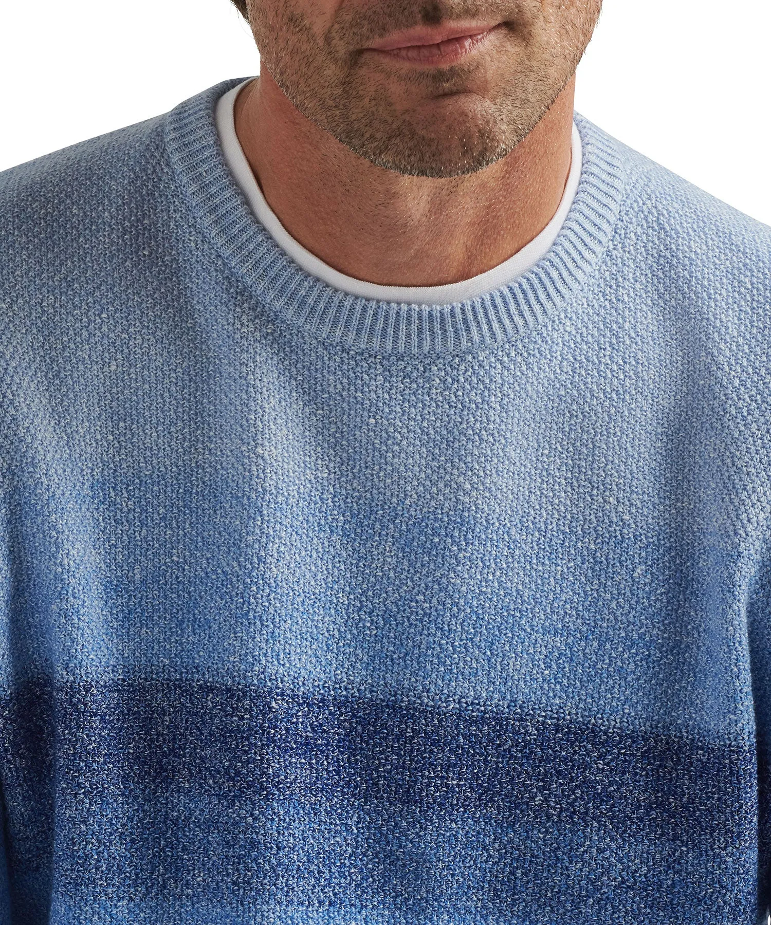 Peter Millar Sanbourne Striped Crew Neck Sweater