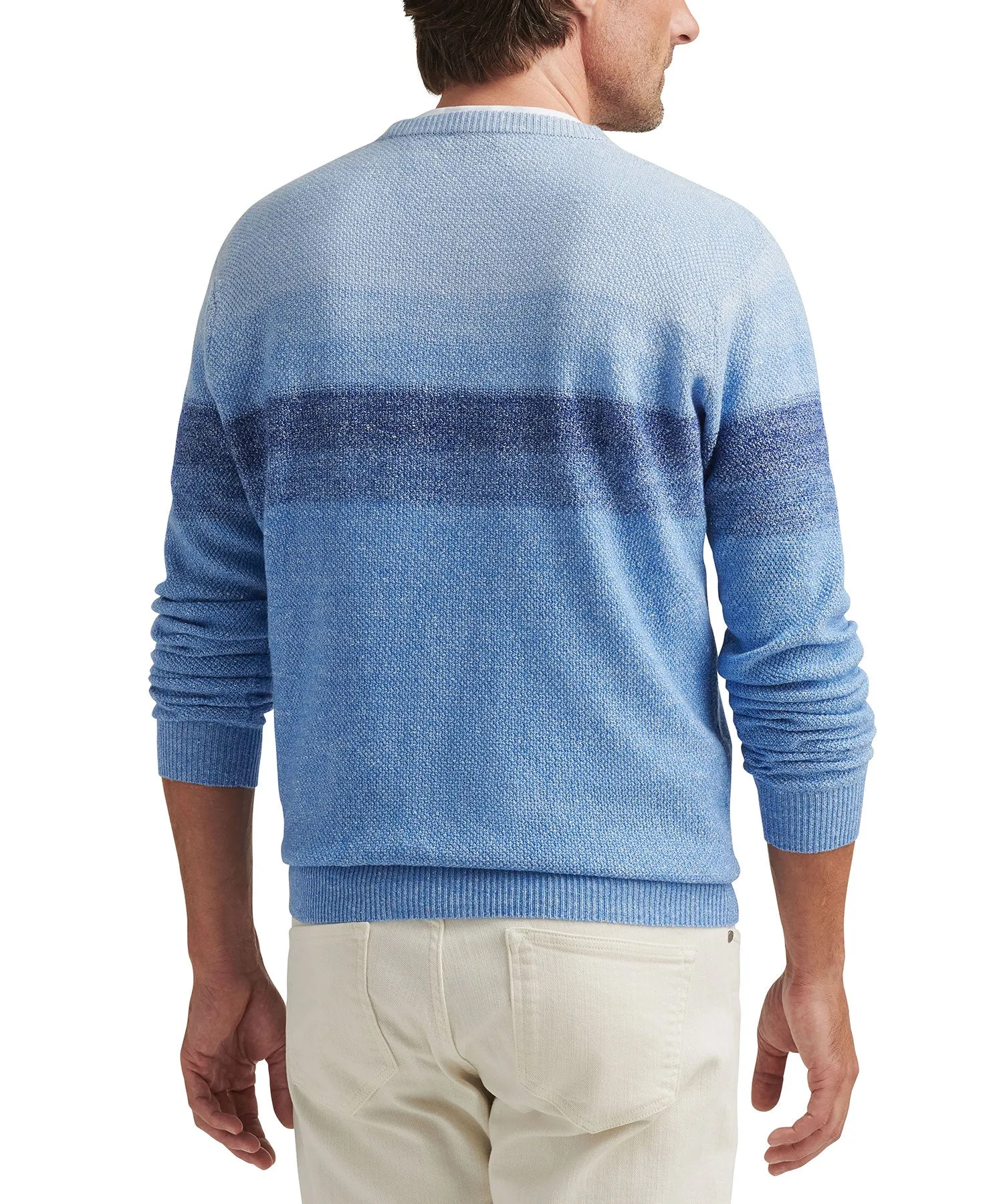 Peter Millar Sanbourne Striped Crew Neck Sweater