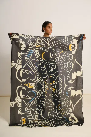 POM Shawl - Pride Black & White