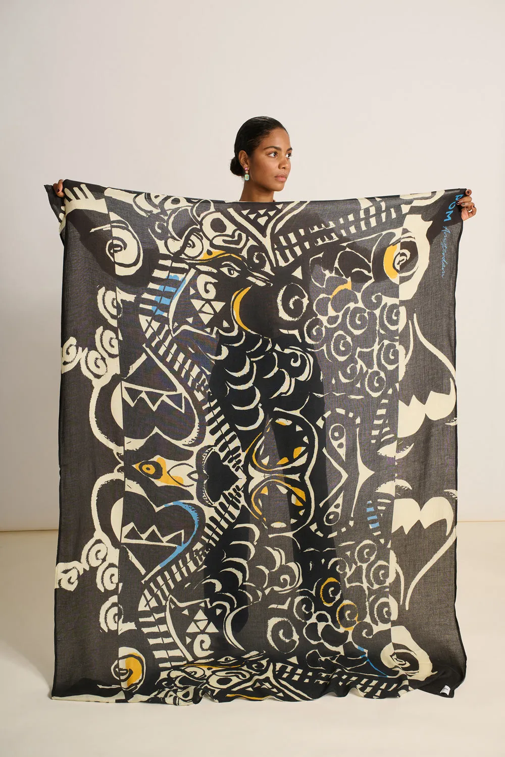 POM Shawl - Pride Black & White